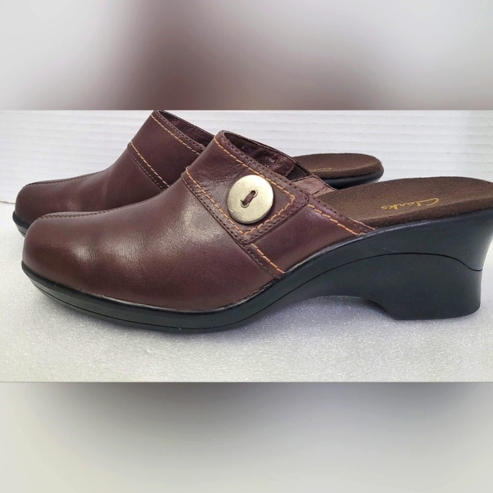 Clarks Mules brown Leather 8.5M
